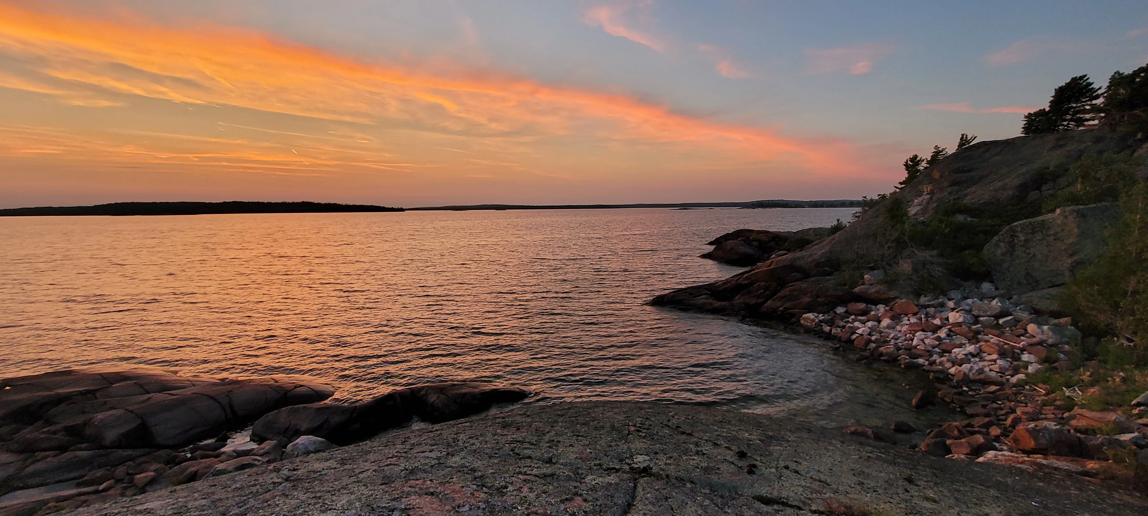 Sunset clouds above North Benjamin Island